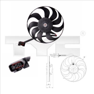 Obrázok Ventilátor chladenia motora TYC  8370005