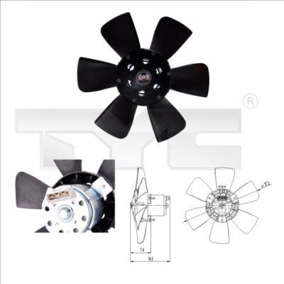Obrázok Ventilátor chladenia motora TYC  8370007