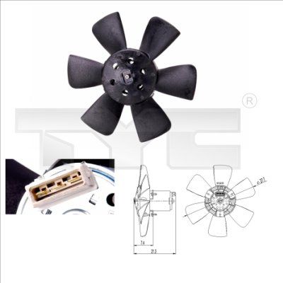 Obrázok Ventilátor chladenia motora TYC  8370008