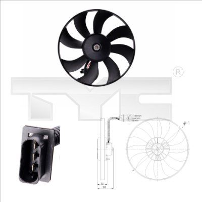 Obrázok Ventilátor chladenia motora TYC  8370020