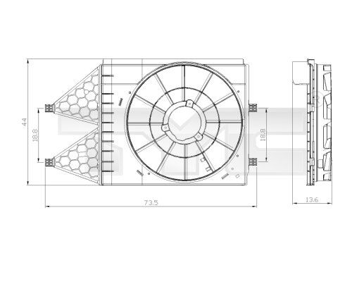Obrázok Drżiak ventilátora chladiča TYC  83700331