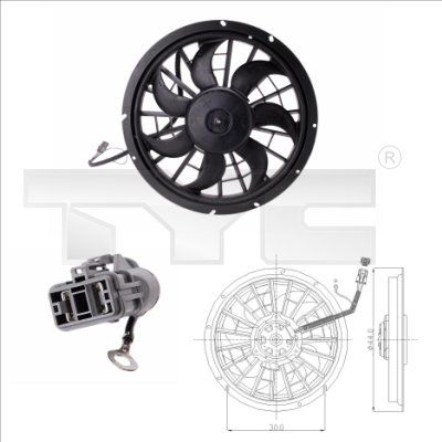 Obrázok Ventilátor chladenia motora TYC  8380001