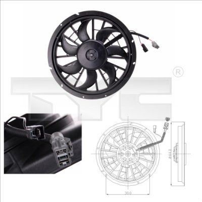 Obrázok Ventilátor chladenia motora TYC  8380002