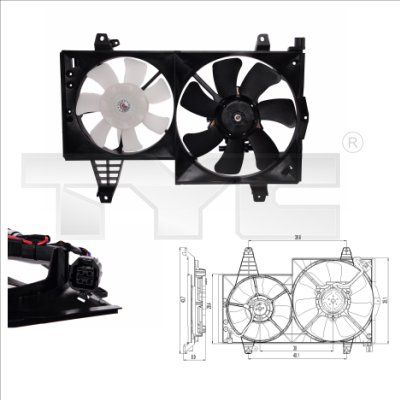 Obrázok Ventilátor chladenia motora TYC  8380006