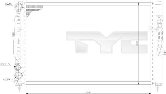Obrázok Chladič motora TYC  7020011