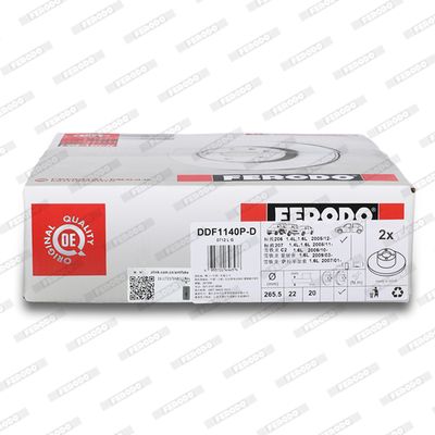 Obrázok Brzdový kotúč FERODO PREMIER Coat+ disc DDF1152C
