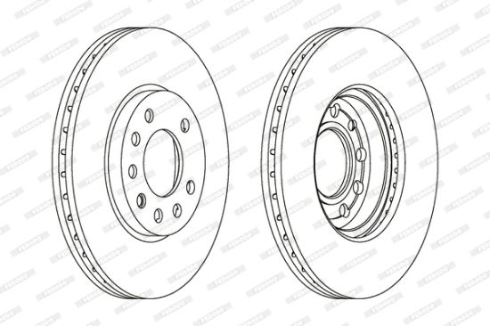 Obrázok Brzdový kotúč FERODO PREMIER Coat+ disc DDF1042C