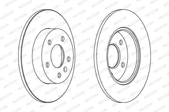 Obrázok Brzdový kotúč FERODO PREMIER Coat+ disc DDF1044C