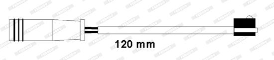 Obrázok Výstrażný kontakt opotrebenia brzdového oblożenia FERODO PREMIER FWI308