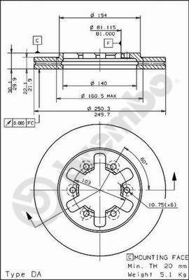 Obrázok Brzdový kotúč BREMBO  09501410