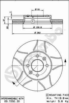 Obrázok Brzdový kotúč BREMBO  MAX LINE 09729277