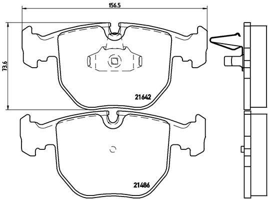 Obrázok Sada brzdových platničiek kotúčovej brzdy BREMBO  P06021