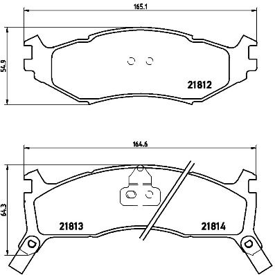 Obrázok Sada brzdových platničiek kotúčovej brzdy BREMBO  P11006
