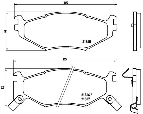 Obrázok Sada brzdových platničiek kotúčovej brzdy BREMBO  P11007
