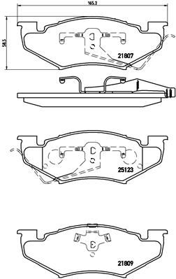 Obrázok Sada brzdových platničiek kotúčovej brzdy BREMBO  P11020