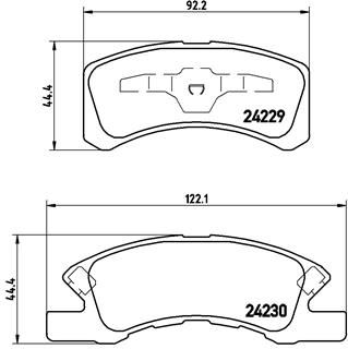 Obrázok Sada brzdových platničiek kotúčovej brzdy BREMBO  P16011