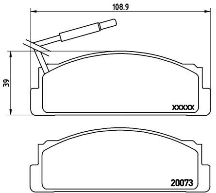 Obrázok Sada brzdových platničiek kotúčovej brzdy BREMBO  P23005