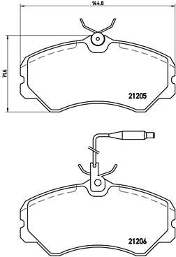 Obrázok Sada brzdových platničiek kotúčovej brzdy BREMBO  P23023