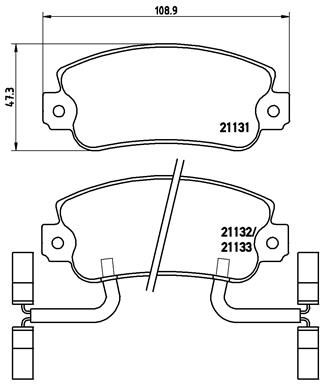 Obrázok Sada brzdových platničiek kotúčovej brzdy BREMBO  P23031
