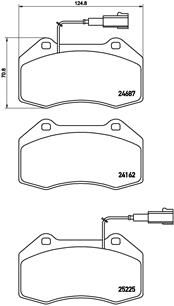 Obrázok Sada brzdových platničiek kotúčovej brzdy BREMBO  P23139