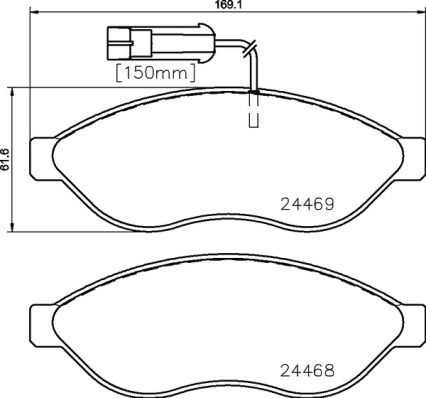 Obrázok Sada brzdových platničiek kotúčovej brzdy BREMBO  P23144