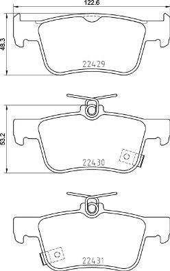 Obrázok Sada brzdových platničiek kotúčovej brzdy BREMBO  P28089