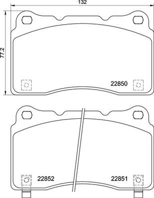 Obrázok Sada brzdových platničiek kotúčovej brzdy BREMBO  P28099