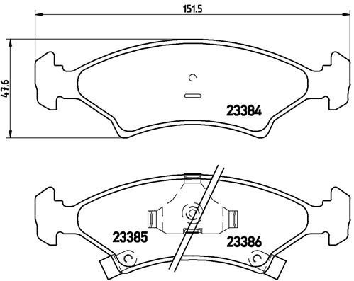Obrázok Sada brzdových platničiek kotúčovej brzdy BREMBO  P30009