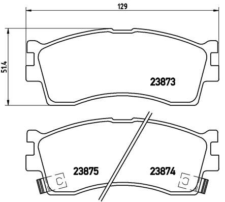 Obrázok Sada brzdových platničiek kotúčovej brzdy BREMBO  P30016