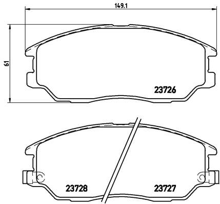 Obrázok Sada brzdových platničiek kotúčovej brzdy BREMBO  P30028