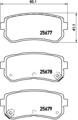 Obrázok Sada brzdových platničiek kotúčovej brzdy BREMBO  P30068