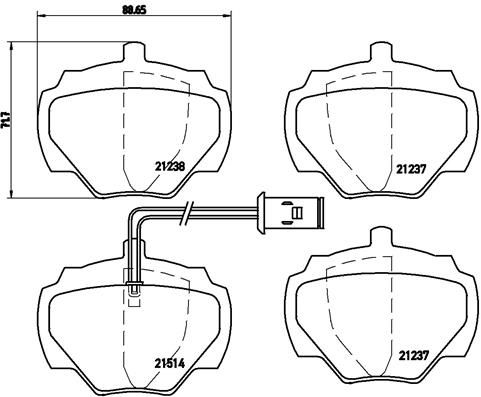 Obrázok Sada brzdových platničiek kotúčovej brzdy BREMBO DIRECTIONAL BRAKE PADS P44003