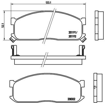Obrázok Sada brzdových platničiek kotúčovej brzdy BREMBO  P49010