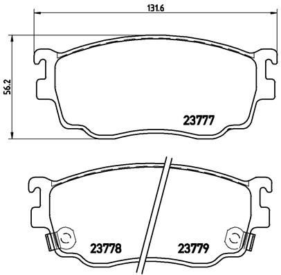 Obrázok Sada brzdových platničiek kotúčovej brzdy BREMBO  P49026