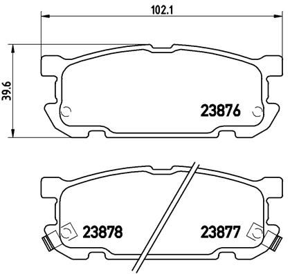 Obrázok Sada brzdových platničiek kotúčovej brzdy BREMBO  P56014
