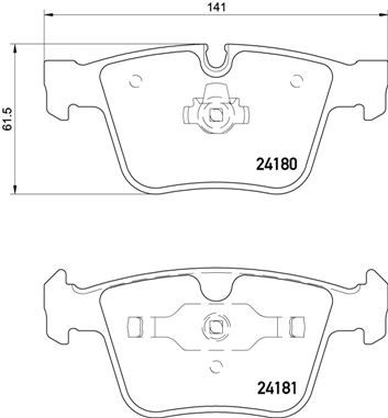 Obrázok Sada brzdových platničiek kotúčovej brzdy BREMBO  P50116