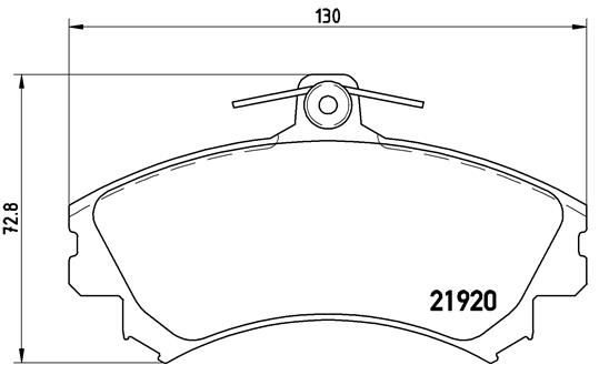 Obrázok Sada brzdových platničiek kotúčovej brzdy BREMBO  P54022