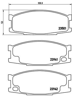 Obrázok Sada brzdových platničiek kotúčovej brzdy BREMBO  P54024