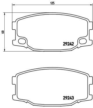 Obrázok Sada brzdových platničiek kotúčovej brzdy BREMBO  P54035