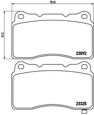 Obrázok Sada brzdových platničiek kotúčovej brzdy BREMBO  P54039