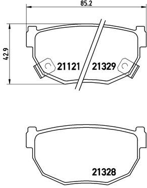 Obrázok Sada brzdových platničiek kotúčovej brzdy BREMBO  P56010