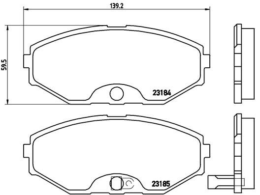 Obrázok Sada brzdových platničiek kotúčovej brzdy BREMBO  P56045
