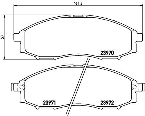 Obrázok Sada brzdových platničiek kotúčovej brzdy BREMBO  P56049