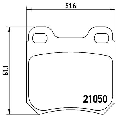 Obrázok Sada brzdových platničiek kotúčovej brzdy BREMBO  P59014
