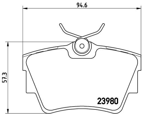 Obrázok Sada brzdových platničiek kotúčovej brzdy BREMBO  P59041
