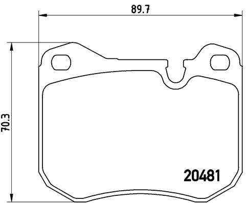 Obrázok Sada brzdových platničiek kotúčovej brzdy BREMBO  P65002