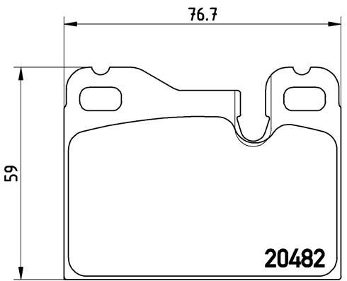 Obrázok Sada brzdových platničiek kotúčovej brzdy BREMBO  P65003