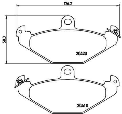 Obrázok Sada brzdových platničiek kotúčovej brzdy BREMBO  P68017