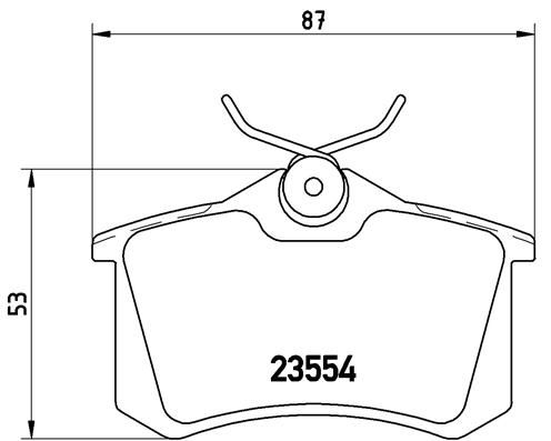 Obrázok Sada brzdových platničiek kotúčovej brzdy BREMBO  P68024