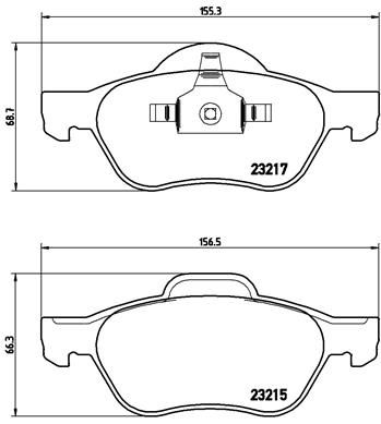Obrázok Sada brzdových platničiek kotúčovej brzdy BREMBO  PB4301